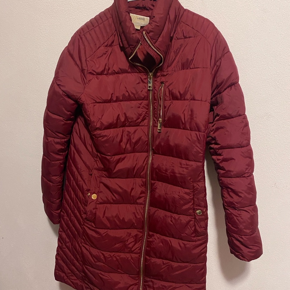 Michaels Women's Burgundy Puffer Coat